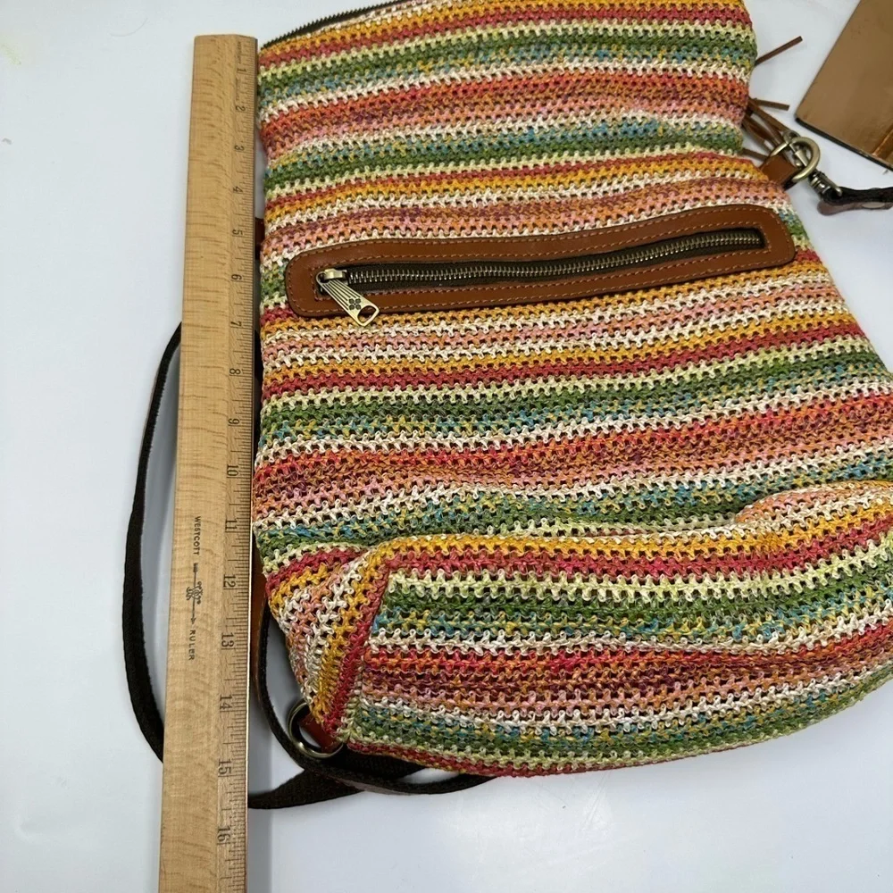 Patricia Nash Luzille Convertible Leather Backpack Multicolored